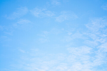 Blue sky against tiny cloud sky background.
