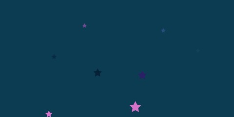 Dark Blue, Red vector background with small and big stars.