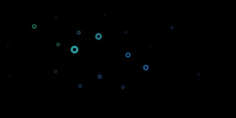 Dark blue, green vector backdrop with virus symbols.