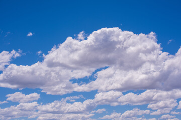 High angle view of clouds against blue sky