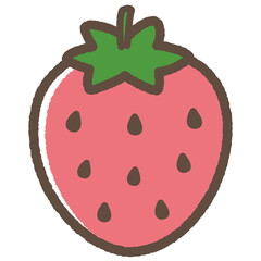 いちご　かわいいイラスト