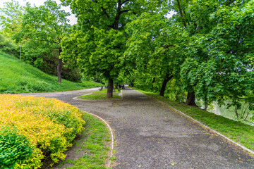 Partyzants Hill (Wzgórze Partyzantów) with beautiful parklands and view of the Oder river.