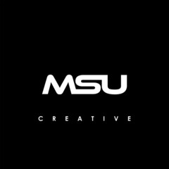 MSU Letter Initial Logo Design Template Vector Illustration	
