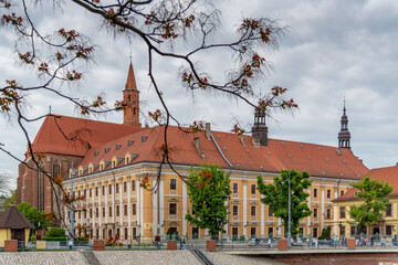 The streets of Wroclaw with its historic buildings and architecture.