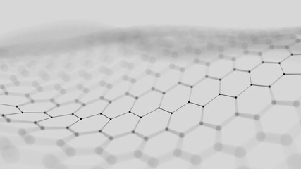 white hexagon texture background	