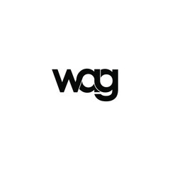 wag letter original monogram logo design