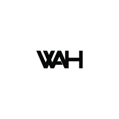 wah letter original monogram logo design