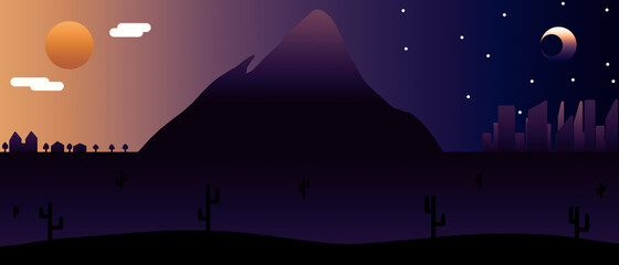 Dia y noche en el desierto © Omar