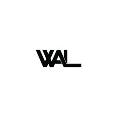 wal letter original monogram logo design