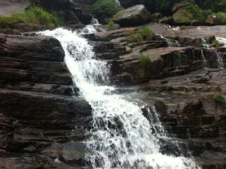 waterfall in the mountains