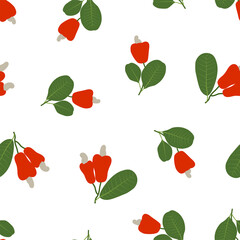 Vector seamless pattern cashew nut.