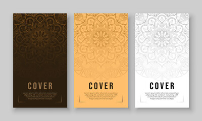 Luxury mandala background with floral ornament pattern. Hand drawn mandala design. Vector mandala template for decoration invitation, cards, wedding, logos, cover, brochure, flyer, banner.