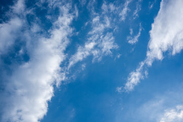 Blue sky with group of white clouds