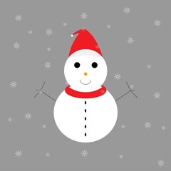 Snowman icon flat style simple.
Vector eps10