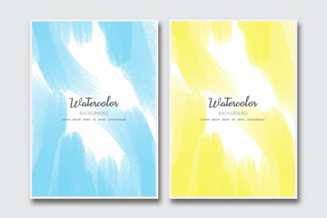 Abstract watercolor painted brush background