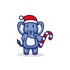 Christmas Elephant cute mascot design costume
