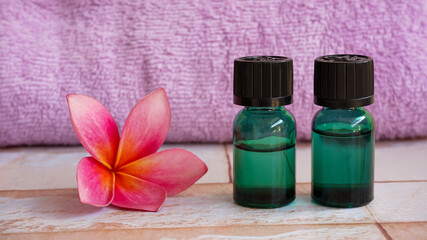 spa still life with oils