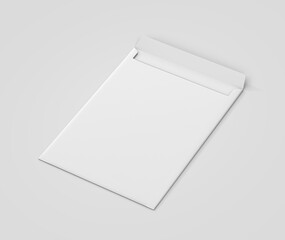 Realistic White Envelope C4/A4 mockup, Blank letter paper, c4 a4 c3 a3 template 3d Rendering isolated on light gray background