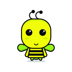 Obraz premium cute bee vector on white background