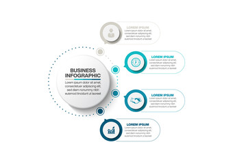Business circle. timeline infographic icons designed for abstract background template milestone element modern diagram process technology digital marketing data presentation chart Vector
