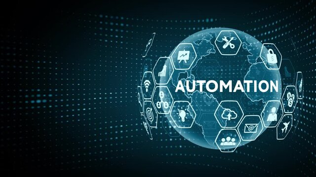 Business, Technology, Internet and network concept. Automation Software Technology Process System.