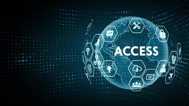 Business, Technology, Internet and network concept. Virtual button labeled: Access