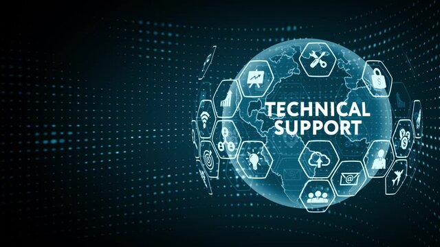 Business, Technology, Internet and network concept. Technical Support Center customer service.