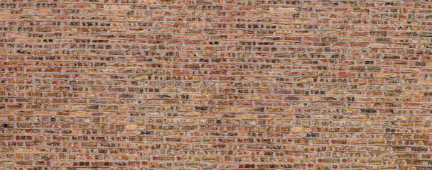 Old Chicago Rugged Brown  Red Yellow  bricks wall panorama