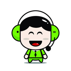 vector of cute game show host