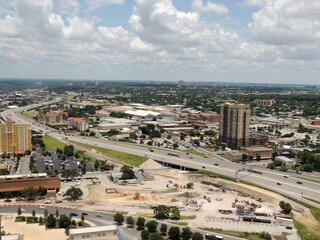 Obraz premium Aerial view of the construction site