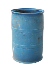 Plastic chemical barrel recycle bin (with clipping path) isolated on white background