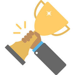 
An award with the torch light describing the concept of trophy winner 
