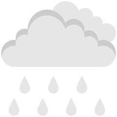 
Graphic design of clouds and rain drops
