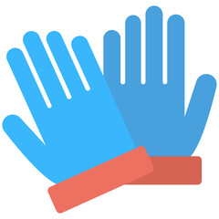 
A pair of blue gloves worn by gardeners during gardening 
