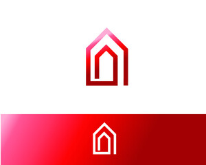 Unique home roof logo design icon illustration building creative house architecture business symbol modern line concept