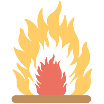 
A flat illustration of fire flame

