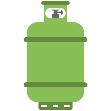 
A Gas Cylinder Or Gas Storage Flat Style Vector 
