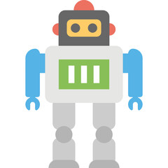 
Flat vector icon design of a robot
