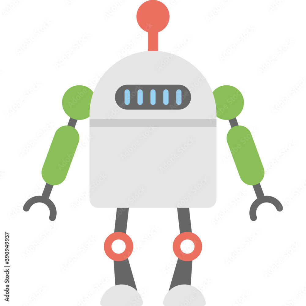 Canvas Prints flat vector icon design of a robot