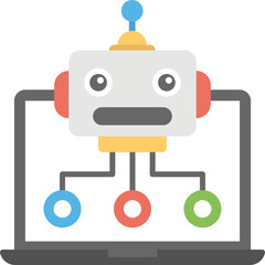 
A set of colorful molecules interconnected, molecular network structure flat icon

