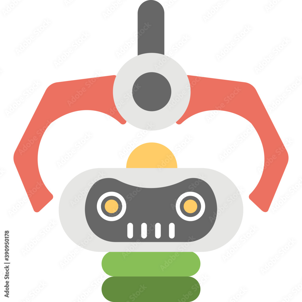 Poster 
Flat vector icon design of industrial robot
