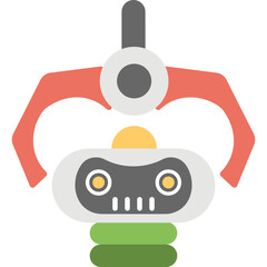 
Flat vector icon design of industrial robot
