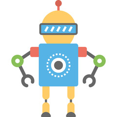 
Flat vector icon design of industrial robot
