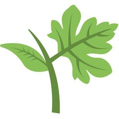 
A growing plant, leaf branch flat design icon
