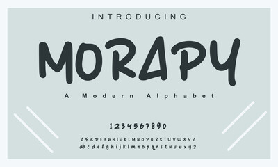 Morapy font. Elegant alphabet letters font and number. Classic Copper Lettering Minimal Fashion Designs. Typography fonts regular uppercase and lowercase. vector illustration
