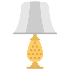 
Flat icon of a lamp 
