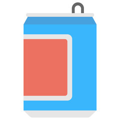 
Flat icon of a soda can 
