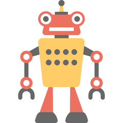

Flat vector icon design of a robot
