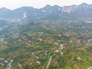 Obraz premium Autumn scenery of Jianshiye Three Gorges Scenic Area in Enshi, Hubei, China