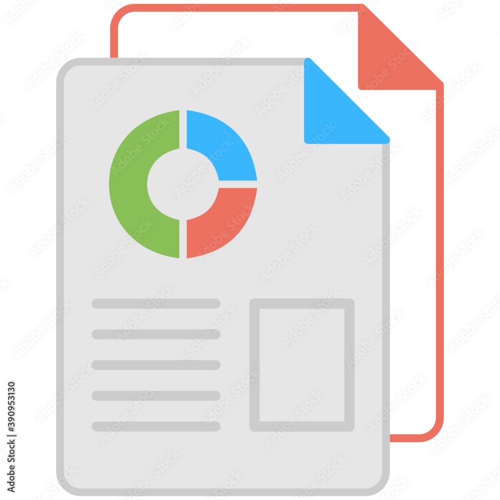 Poster flat icon statistics, analysis